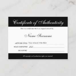 Echtheitszertifikat durch Hinzufügen von Logos Visitenkarte