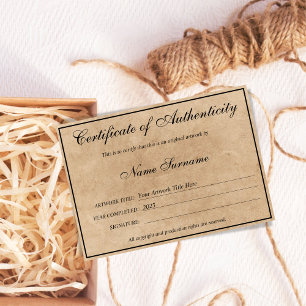 Echtheitszertifikat durch Hinzufügen von Logos Visitenkarte