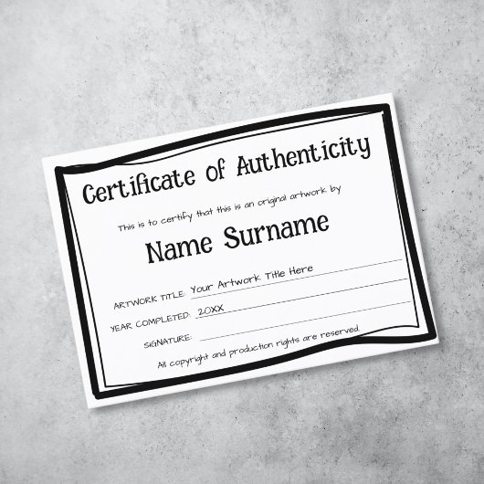 Echtheitszertifikat durch Hinzufügen von Logos Visitenkarte