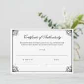 Echtheitszertifikat in einem eleganten Schwarzen R (Stehend Vorderseite)