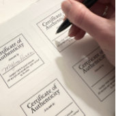 Echtheitszeugnis Art Signature Aufkleber