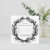 Echtheitszeugnis Feiertagskarte (Stehend Vorderseite)