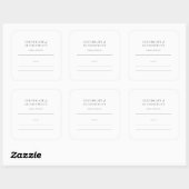 Echtheitszeugnis für Kunstwerke Quadratischer Aufkleber (Blatt)