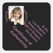 Echtheitszeugnis Quadratischer Aufkleber (Vorderseite)