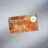 Echtholzböden und Fliesen | Logo "gesägt" und "Ham Magnetische Visitenkarte (Beispiel)