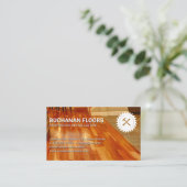 Echtholzböden und Fliesen | Logo "gesägt" und "Ham Visitenkarte (Stehend Vorderseite)