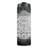 Echtmechanik zeigt auf thermosbecher (Vorderseite)