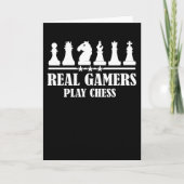 Echtspieler spielen Schach Karte (Vorderseite)