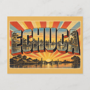 Echuca Victoria Australien Fluss Hafen Erbe Kunst Postkarte