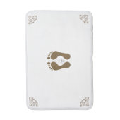 Eckbadematte mit Fußabdruck Badematte (Vorderseite Vertikal)