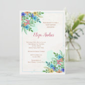 Eckblüteneinladung Einladung (Stehend Vorderseite)