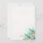 Eckblüteneinladung Einladung (Rückseite)