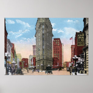 Ecke Atlantas Georgia von Peachtree und breites Poster