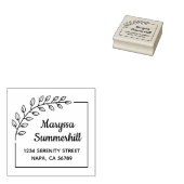 Ecke Branch Wreath-Rücksendeadresse Gummistempel (Stempel)