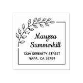 Ecke Branch Wreath-Rücksendeadresse Gummistempel (Prägung)