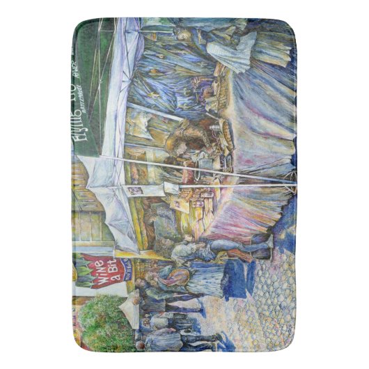 Ecke der FliegenSchweinezucht und Wein ein bissche Badematte (Vorderseite Vertikal)