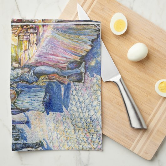 Ecke der FliegenSchweinezucht und Wein ein bissche Geschirrtuch (Viertel Falte)