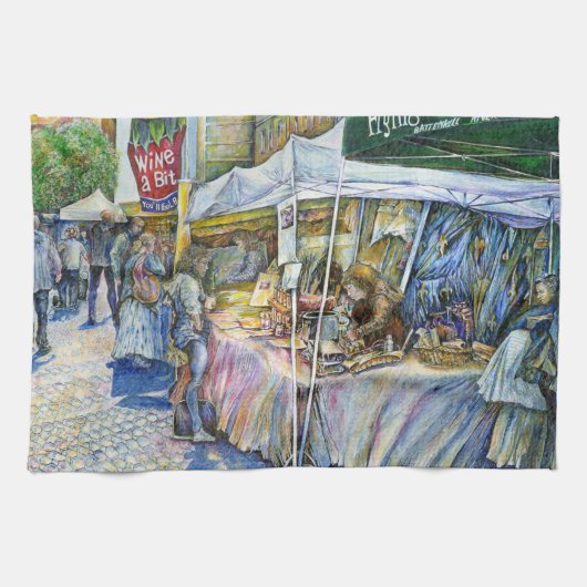 Ecke der FliegenSchweinezucht und Wein ein bissche Geschirrtuch (Horizontal)