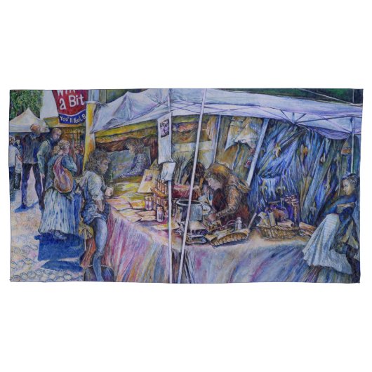 Ecke der FliegenSchweinezucht und Wein ein bissche Kissenbezug (Vorderseite-Links)