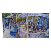 Ecke der FliegenSchweinezucht und Wein ein bissche Kissenbezug (Rückseite-Rechts)