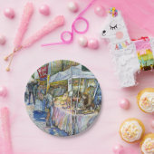 Ecke der FliegenSchweinezucht und Wein ein bissche Pappteller (Party)