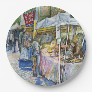 Ecke der FliegenSchweinezucht und Wein ein bissche Pappteller