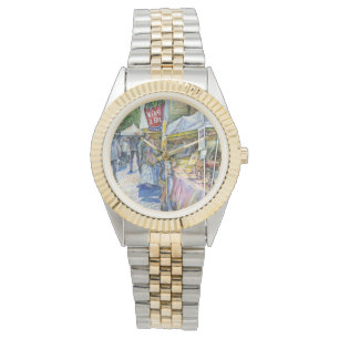 Ecke der Fliegenschweinfarm und Wein ein wenig. Armbanduhr