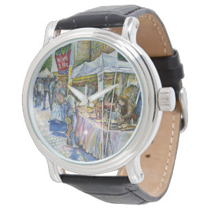 Ecke der Fliegenschweinfarm und Wein ein wenig. Armbanduhr