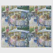 Ecke der Fliegenschweinfarm und Wein ein wenig. Geschenkpapier (Flach)