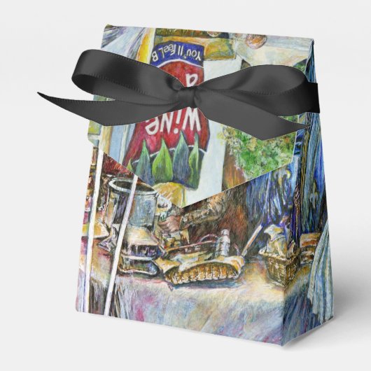 Ecke der Fliegenschweinfarm und Wein ein wenig. Geschenkschachtel (Vorderseite)