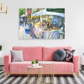 Ecke der Fliegenschweinfarm und Wein ein wenig. Leinwanddruck (Insitu (Wohnzimmer))