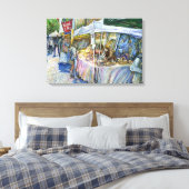 Ecke der Fliegenschweinfarm und Wein ein wenig. Leinwanddruck (Insitu (Schlafzimmer))