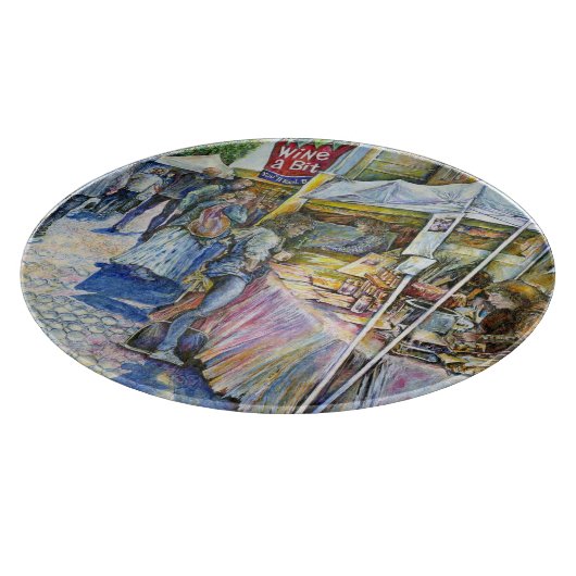 Ecke der Fliegenschweinfarm und Wein ein wenig. Schneidebrett (Ecke)