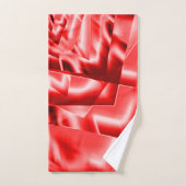 Ecke der geneigten Quadrate, rot bis weiß Badhandtuch Set (Handtuch)