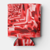 Ecke der geneigten Quadrate, rot bis weiß Dosenkühler (Vorderseite)