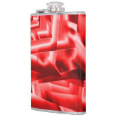 Ecke der geneigten Quadrate, rot bis weiß Flachmann (Links)