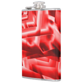 Ecke der geneigten Quadrate, rot bis weiß Flachmann