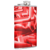 Ecke der geneigten Quadrate, rot bis weiß Flachmann (Rechts)