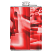 Ecke der geneigten Quadrate, rot bis weiß Flachmann (Rückseite)