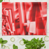 Ecke der geneigten Quadrate, rot bis weiß Geschirrtuch (Gefaltet)