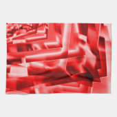 Ecke der geneigten Quadrate, rot bis weiß Geschirrtuch (Horizontal)