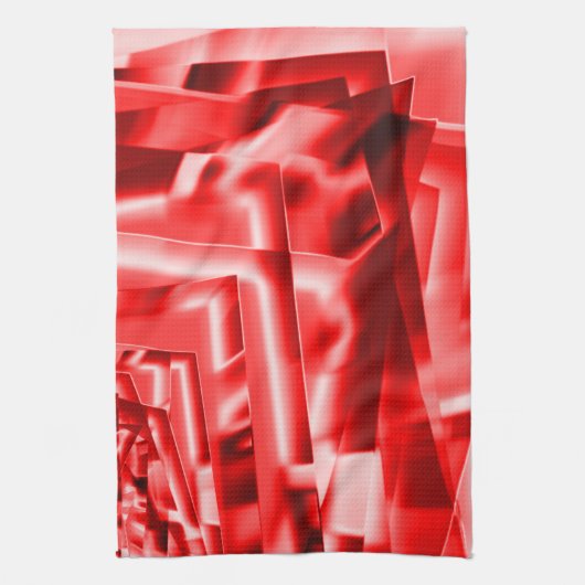 Ecke der geneigten Quadrate, rot bis weiß Geschirrtuch (Vertikal)