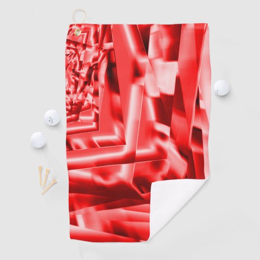 Ecke der geneigten Quadrate, rot bis weiß Golfhandtuch (Insitu)