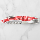 Ecke der geneigten Quadrate, rot bis weiß Kellnermesser (Rückseite)