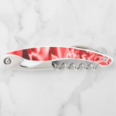 Ecke der geneigten Quadrate, rot bis weiß Kellnermesser (Vorderseite)