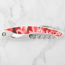 Ecke der geneigten Quadrate, rot bis weiß Kellnermesser