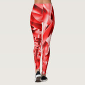 Ecke der geneigten Quadrate, rot bis weiß Leggings (Rückseite)