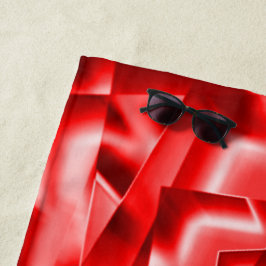 Ecke der geneigten Quadrate, rot bis weiß Strandtuch