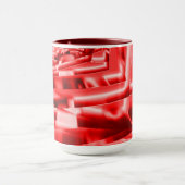 Ecke der geneigten Quadrate, rot bis weiß Tasse (Zentrum)