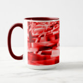 Ecke der geneigten Quadrate, rot bis weiß Tasse (Links)